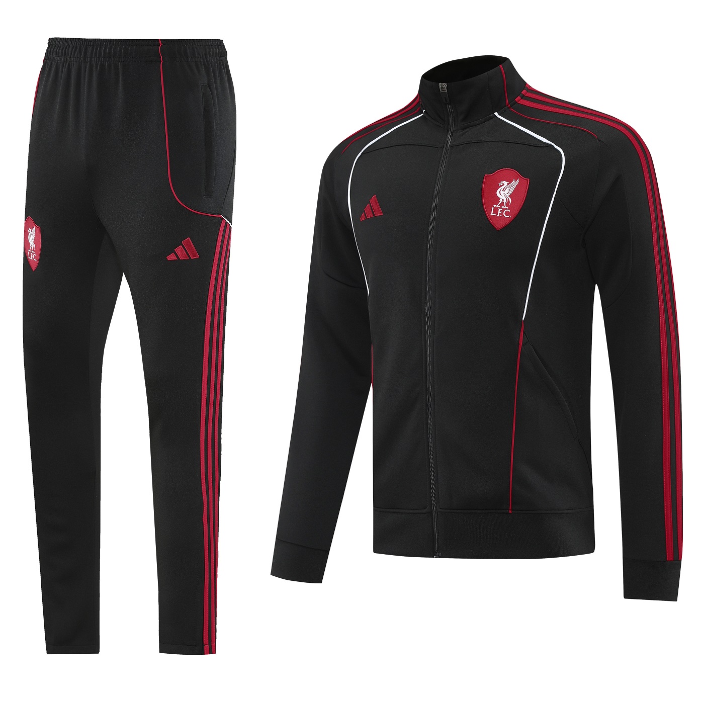 AAA Quality Liverpool 25/26 Tracksuit - Black/Dark Red
